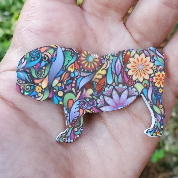 NWOT Pug Rainbow Pin - Picture 3 of 8